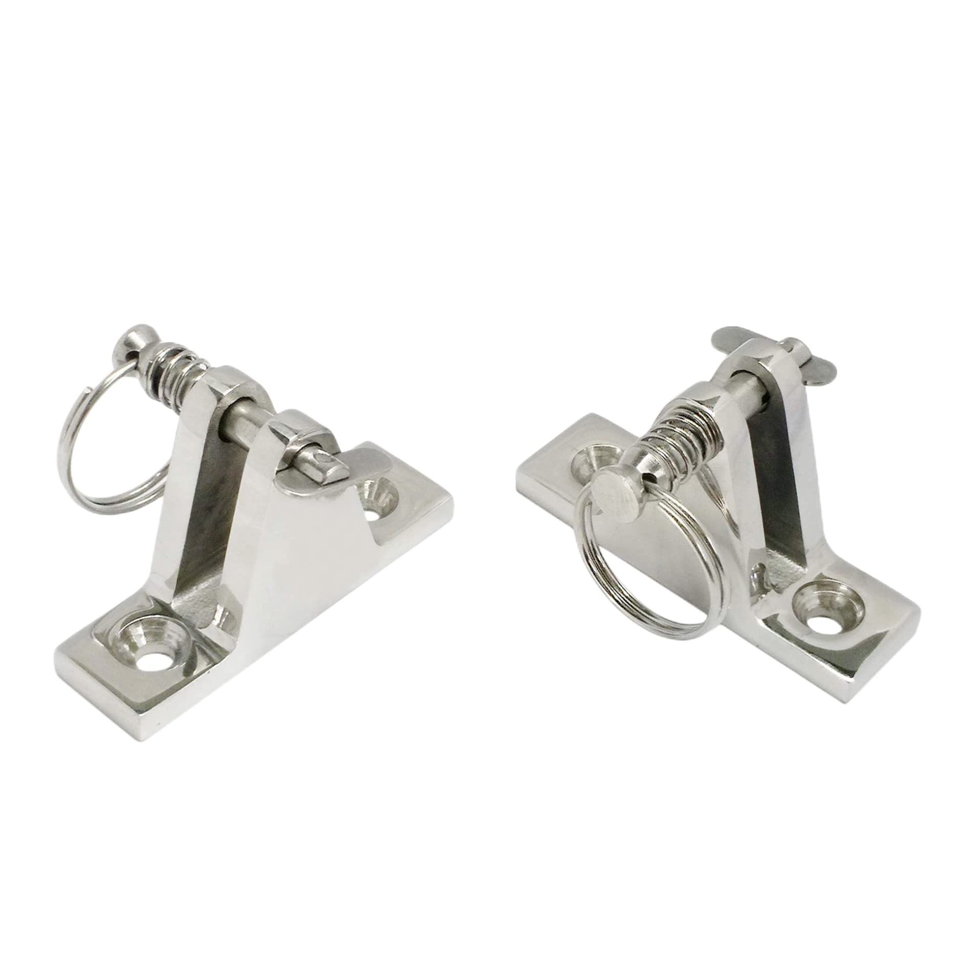 Heavy Duty 316Ss 2 Pack Bimini Top 90 Degree Deck Hinge With Removable Pin