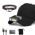 XLENTGEN LED Clip-on Cap Lights USB Rechargeable Hands Free Hat Light with Motion Sensor, 175 Adjustable Head Lamp IPX6 Waterpro