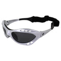 Birdz Eyewear Polarized Goggles Kite Surf Water Sport Surfing, Kayaking, Jetskiing Pwc Personal Water Craft Silver Frame