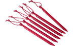 Msr Groundhog Tent Stake Kit, 6-Pack, Regular - 75-Inch , Red