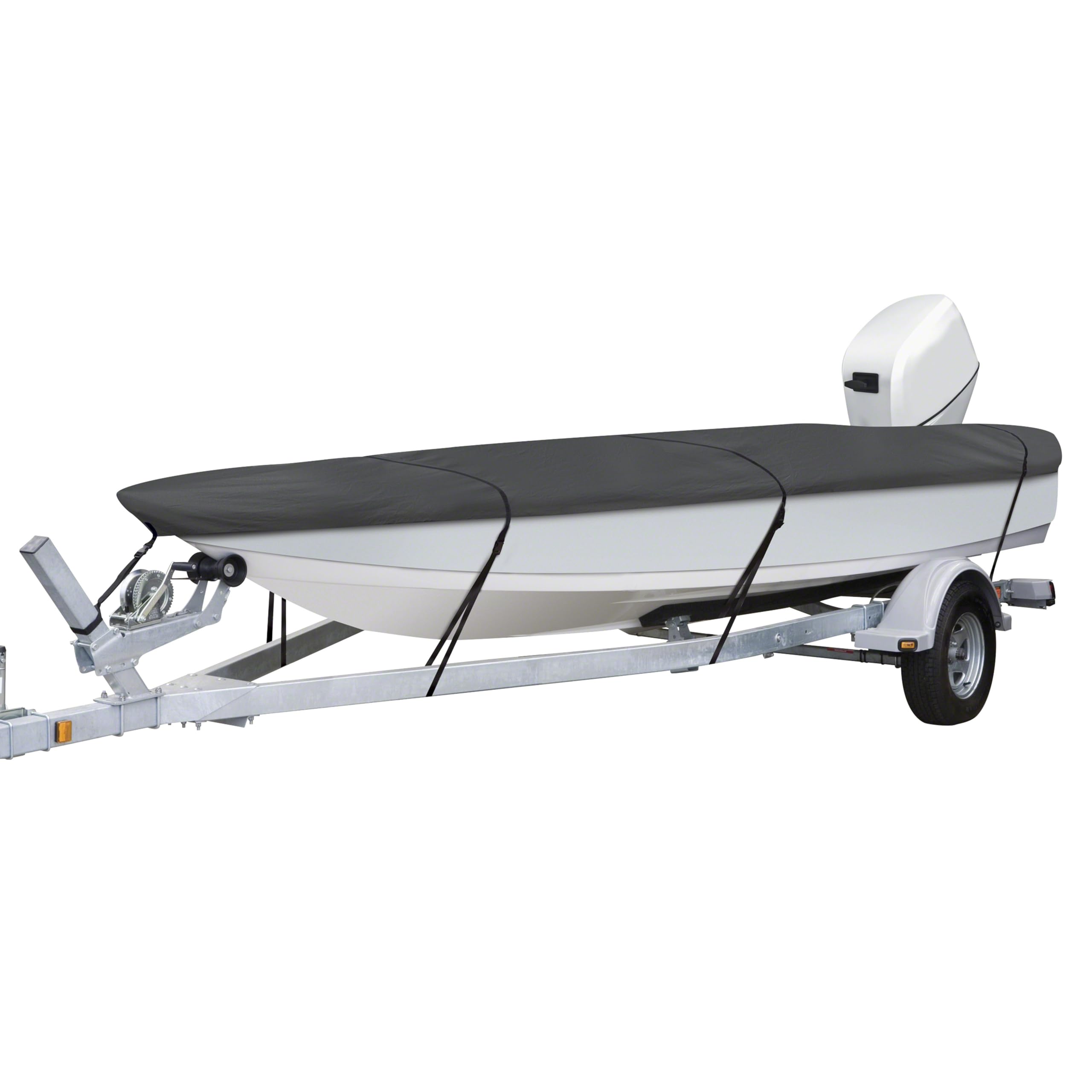 Classic Accessories StormPro Heavy-Duty Boat Cover, Fits Boats 12 ft - 14 ft Long x 68 in Wide