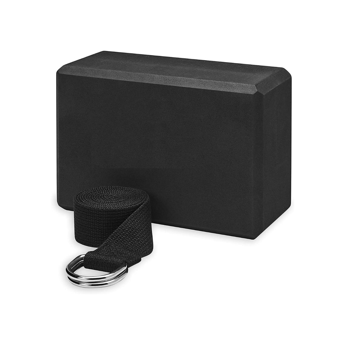 inchServeuttam Yoga Blocks With Belt  Eva Foam Block With Cotton Belt | Yoga Block With Strap, Pilates & Yoga Props To Help Extend