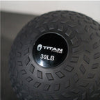 Titan Fitness 30 Lb Rubber Tread Slam Ball, Dead Bounce, 11.5In Diameter, Weight Workout - Throw, Catch, Slam, Twist
