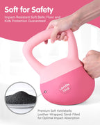 Soft Kettlebell - Cushioned Impact-Resistant Base and Anti-Slip, Kettle bell Anti-Slip Grip Weight for Home Workouts, Safe Stren