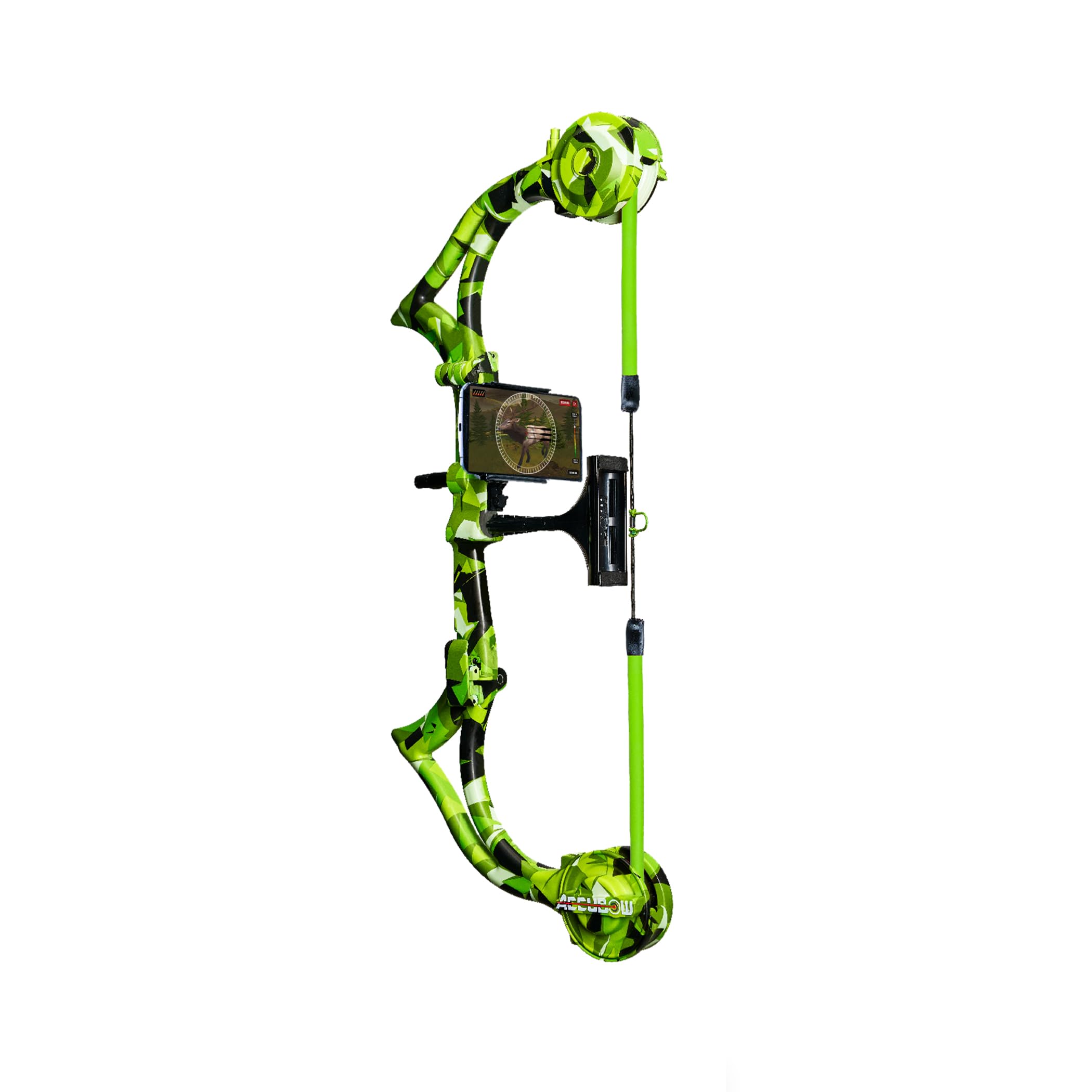 AccuBow AccuBow 2.0 Green Mantis Virtual Archery Gaming & Shooting, 10-70lbs Adjustable Resistance, Real Bowstring & D-Loop, Pho