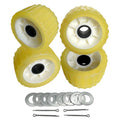 UANOFCN 3 Width x 5 OD Boat Trailer Poly Ribbed Wobble Rollers Mounting Hole Diameter 1-1/8 inch