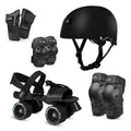 JASPO Insane Pro Adjustable Roller Skates Combo with Helmet & Safety Gear | Lightweight Quad Skates, Unique Ankle Support, 61mm