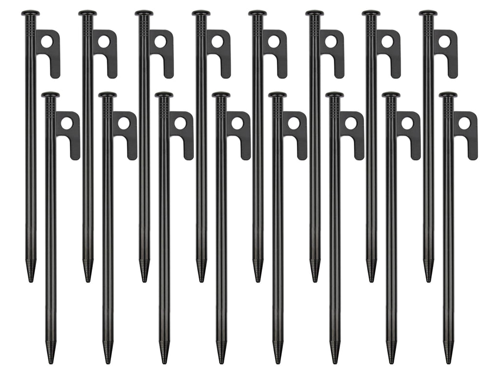16 Pack Tent Stakes Heavy Duty Metal Tent Pegs For Camping Steel Tent Stakes 8 Inch Unbreakable And Inflexible