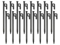 16 Pack Tent Stakes Heavy Duty Metal Tent Pegs For Camping Steel Tent Stakes 8 Inch Unbreakable And Inflexible