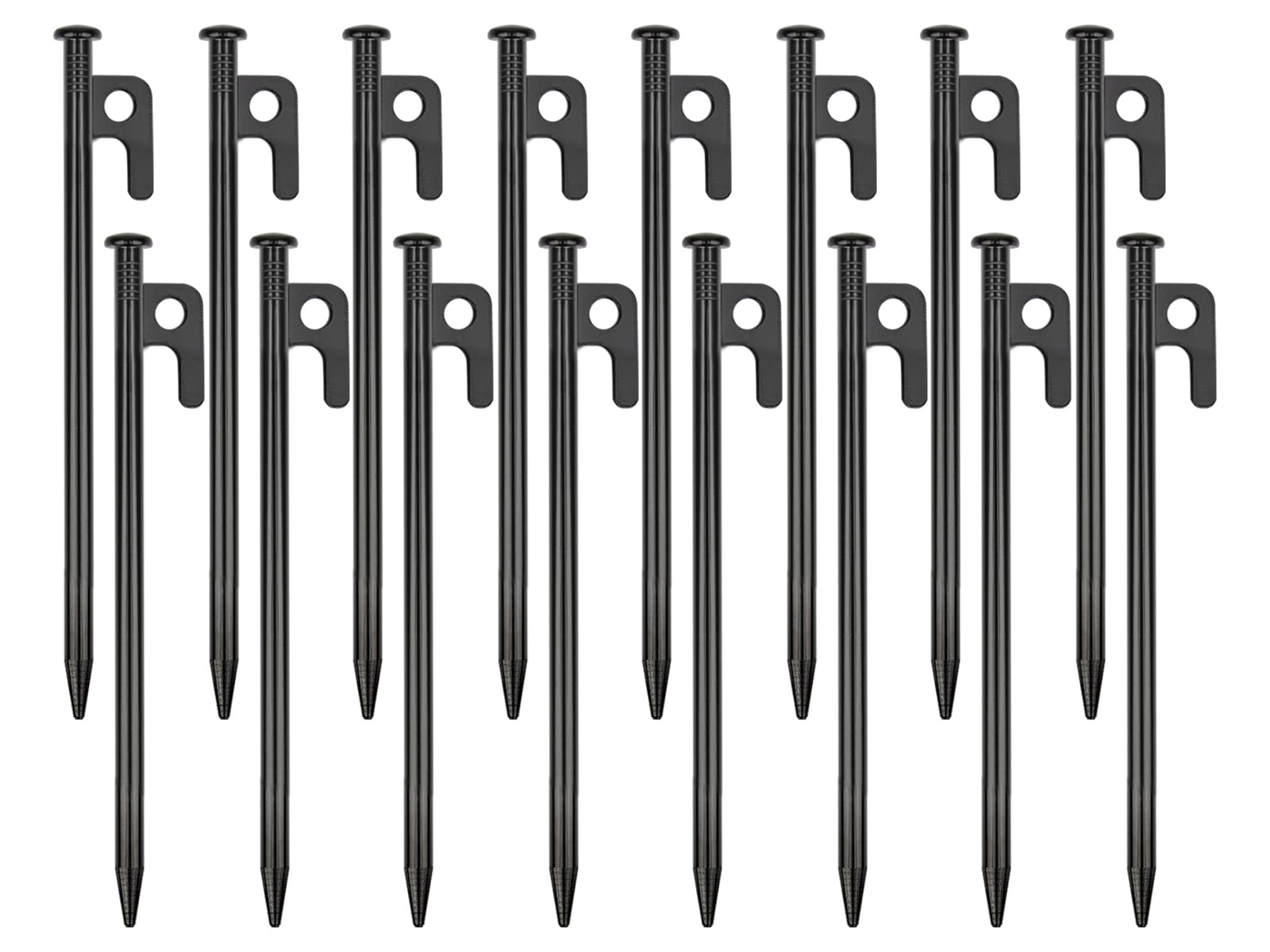 16 Pack Tent Stakes Heavy Duty Metal Tent Pegs For Camping Steel Tent Stakes 8 Inch Unbreakable And Inflexible