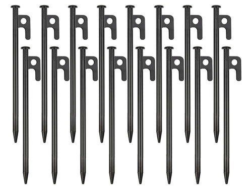 16 Pack Tent Stakes Heavy Duty Metal Tent Pegs For Camping Steel Tent Stakes 8 Inch Unbreakable And Inflexible