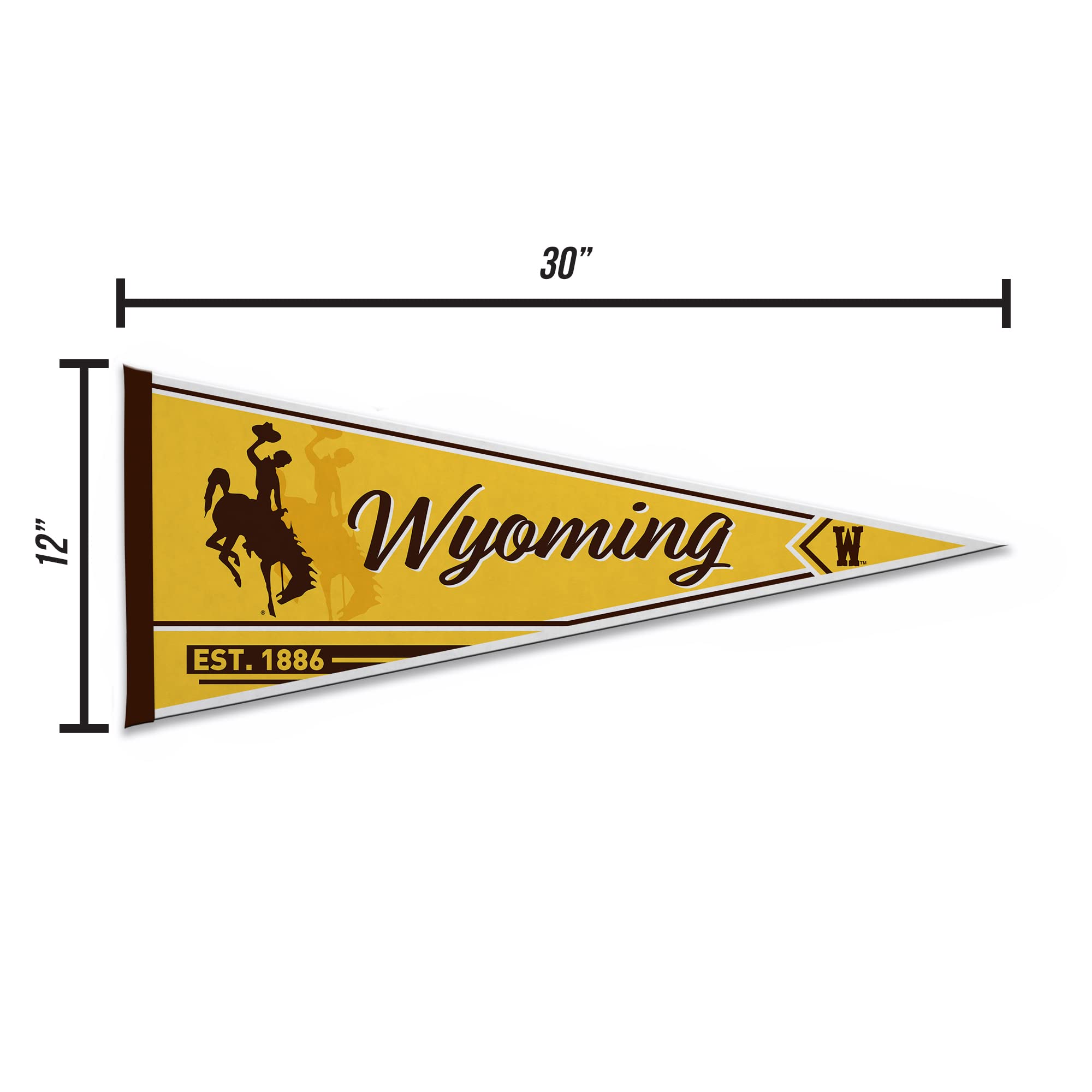 Rico Industries Ncaa Wyoming Cowboys Classic 12'' X 30'' Felt Wall D  Cor Pennant - Great For Home/Bed Room/Man Cave D  Cor