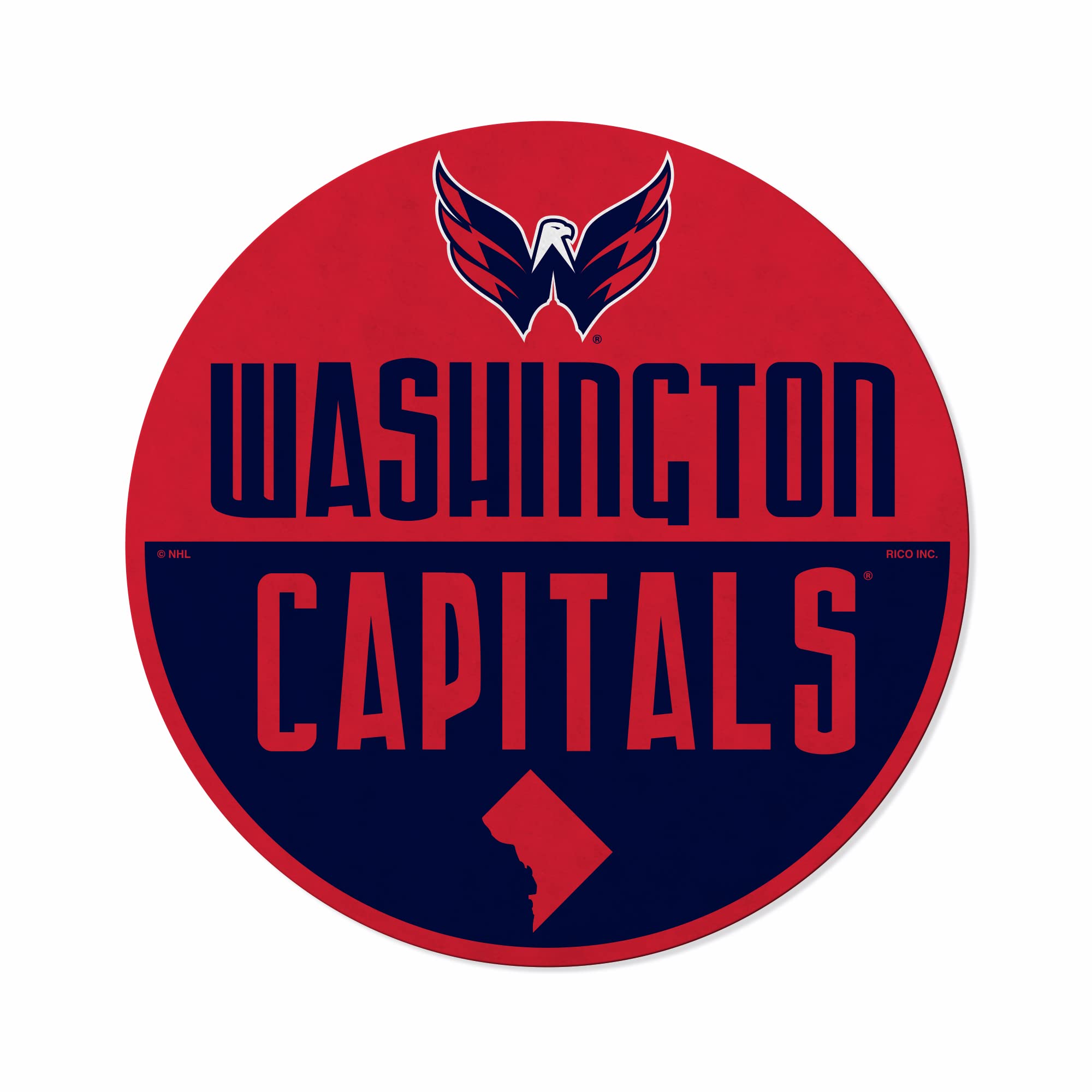 Rico Industries Nhl Washington Capitals Classic Shape Cut Pennant - Home And Living Room D  Cor - Soft Felt Ez To Hang