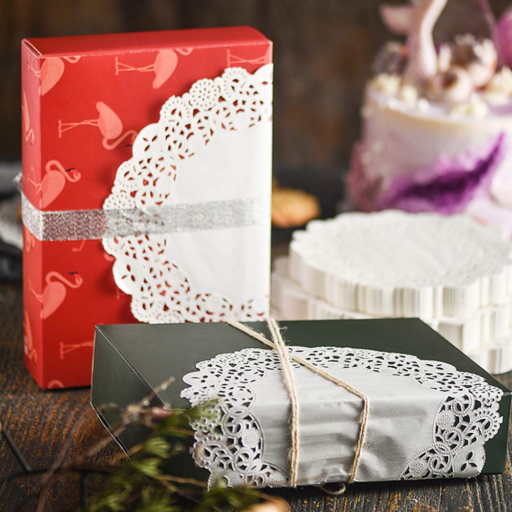 Haksen 108 Pcs Paper Lace Doilies Combo, Pack 36 Each 65, 85, 105,Baked, Grilled, Fried Food,Tableware Decoration