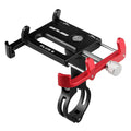 GUB Plus 6 Aluminum MTB Bicycle 3.5-6.2 Motorcycle Phone Holder Support GPS Mount for Bike Handlebar Accessories (Black-Red)