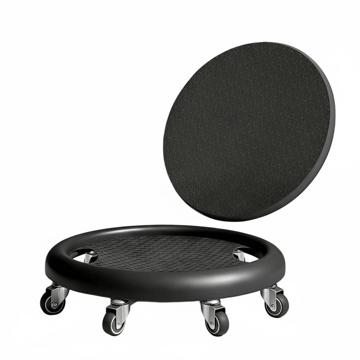 ATORSE Silent Wheels 6Wheel Ab Roller Plate AntiSlip Surface Gliding Disc Instructor 360 Rotation Abdominal Training Disc Full