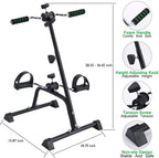 Pedal Exerciser Bike Hand Arm Leg And Knee Peddler Adjustable Fitness Equipment For Seniors, Elderly Home Pedal Exercise Bike Fo