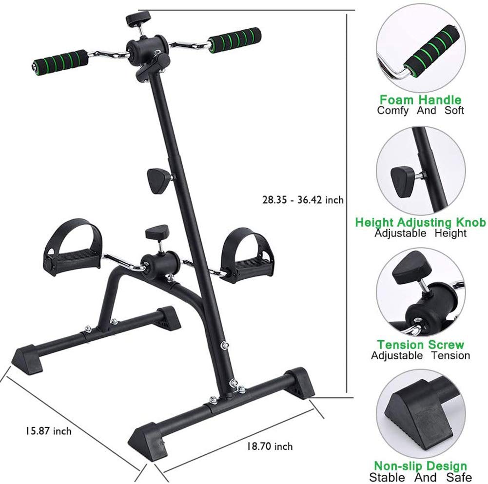 Pedal Exerciser Bike Hand Arm Leg And Knee Peddler Adjustable Fitness Equipment For Seniors, Elderly Home Pedal Exercise Bike Fo