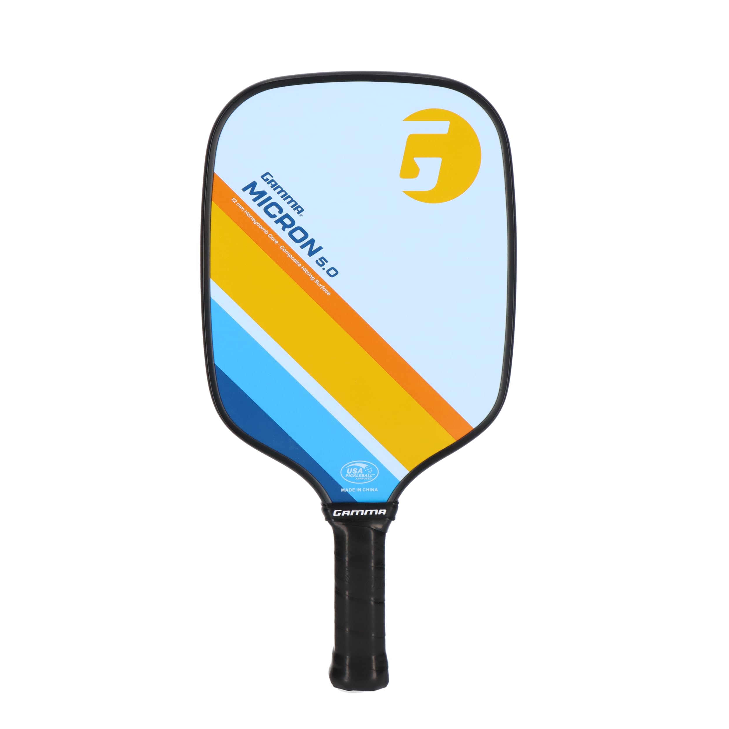 Gamma Sports Micron 5.0 Pickleball Paddle, Quantum Series Composite Pickleball Paddle With Polypropylene Core And Honeycomb Grip