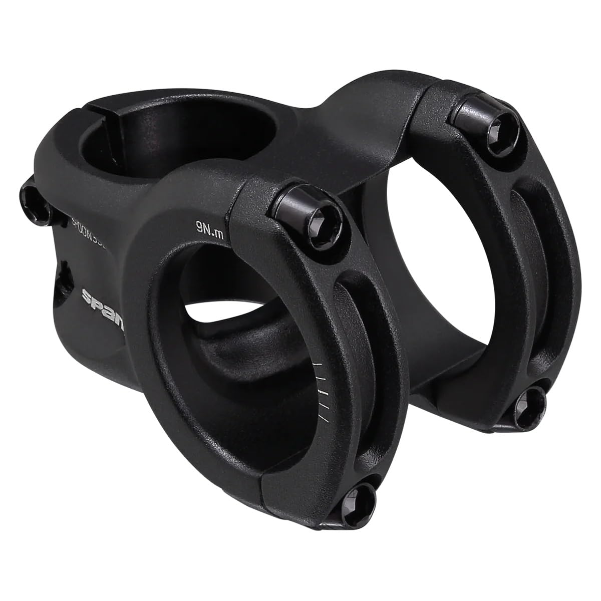 Spank Spoon 350 Stem (Diameter 35Mm, Length: 35/43Mm, Rise: 0), Chamfered Bar Clamp, Ultra-Short Stack Height, Bicycle Stem, Ide