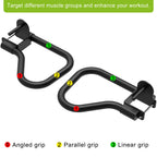 Seleware Dip Bar Attachment For 3'' X 3'' With 1'' Or 5/8'' Hole Power Cage Squat Rack, Set Of 2 Heavy Duty Steel Dip Handles Wi
