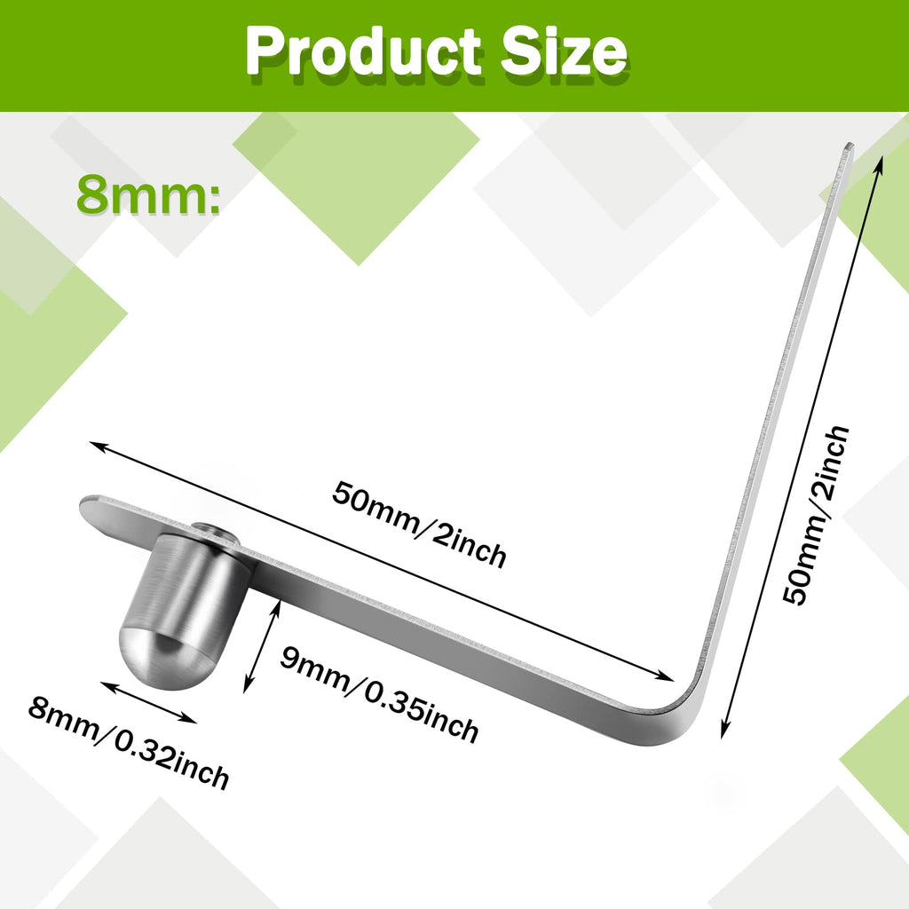 Demissle 16 Pieces Canopy Metal Push Button Spring Clip Stainless Steel Push Button Clips V Shaped Tent Pole Clips Spring Button