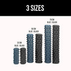 Rumbleroller - Extra Firm Textured Muscle Foam Roller Manipulates Soft Tissue Like A Massage Therapist (Black, Compact)