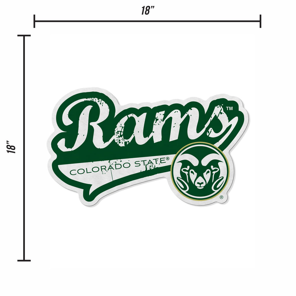 Rico Industries Ncaa Colorado State Rams Distressed Shape Cut Pennant - Home And Living Room D  Cor - Soft Felt Ez To Hang