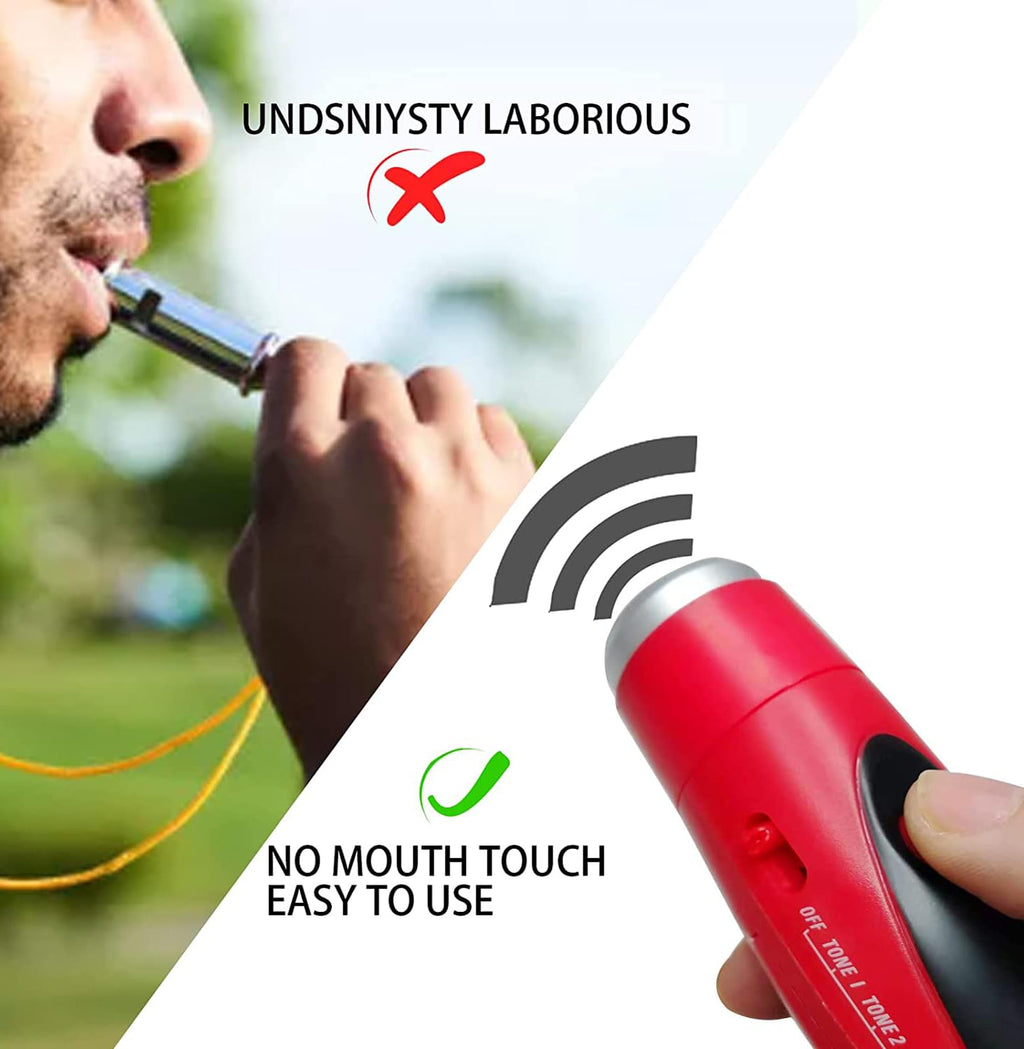Efobo Electronic Whistle For Coaches, Handheld Lound Electric Whistle With Lanyard And Three Tone For Volleyball, Soccer Referee