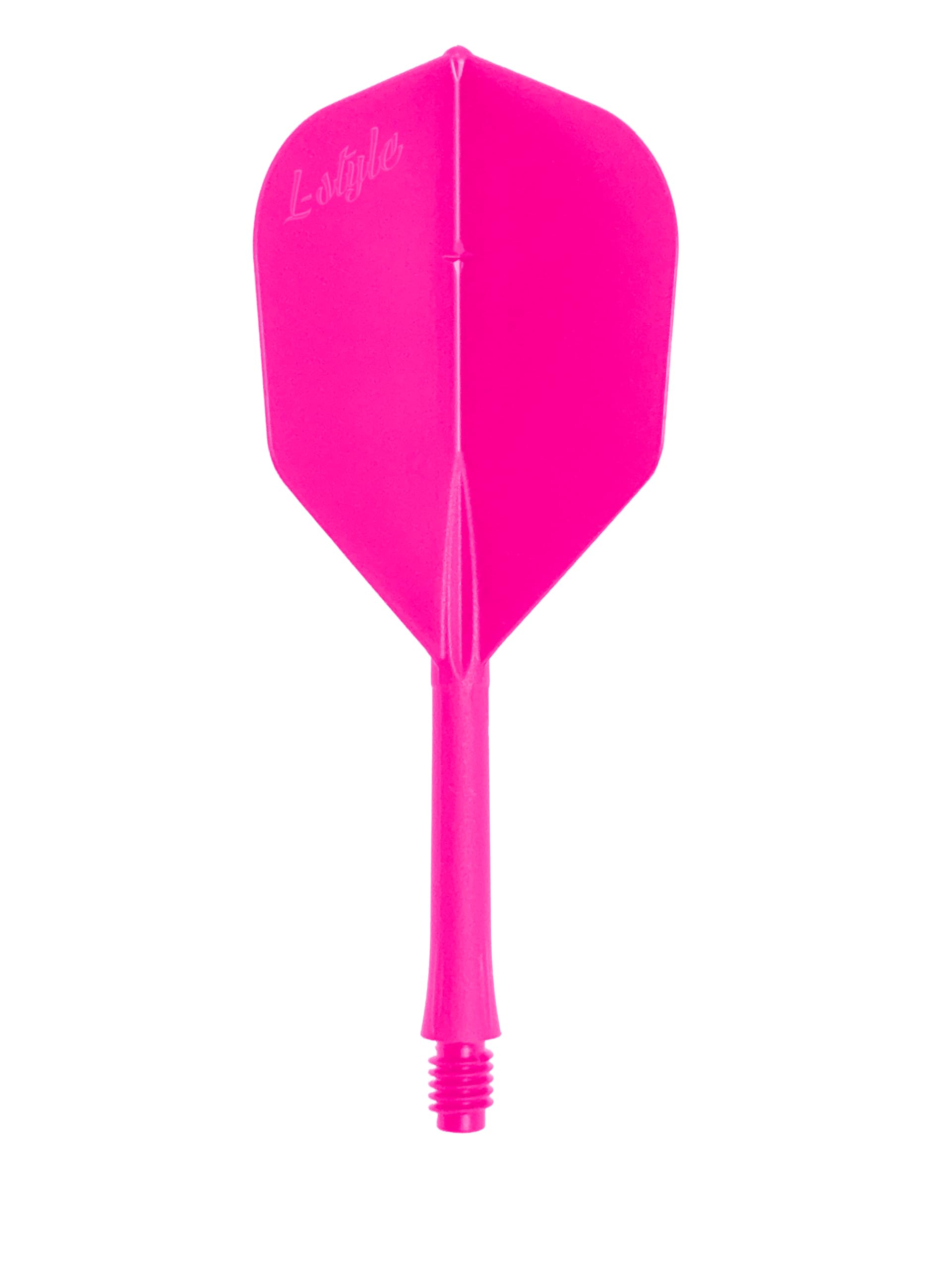 L-style BarFlight 2BA Dart Flight with Integrated Shaft - L3 Shape - 26mm (260) - Neon Pink - 1 Set (3 Flights)