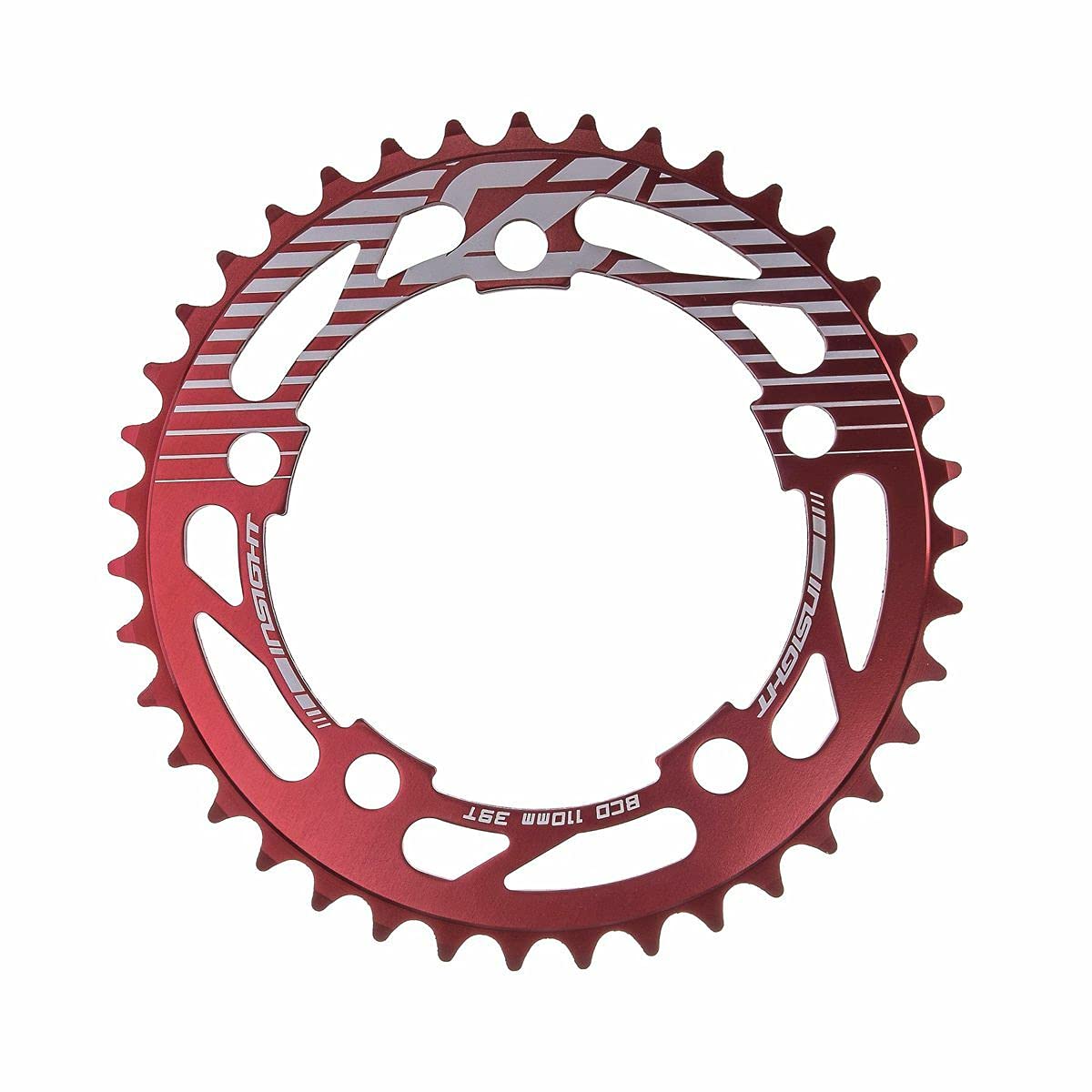 Insight 5-Bolt BMX Chainring 110mm BCD 42T Red