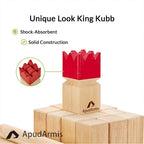 Apudarmis Kubb , Viking Chess Outdoor Clash Toss Yard Game With Carrying Case - Rubber Wooden Backyard Lawn Games Set For Teenag