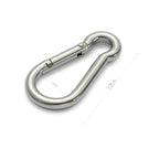 Sprookber Stainless Steel Carabiner Spring Snap Hook - 304 Stainless Steel Heavy Duty Clips, Set Of 4 (2.25 Inch)