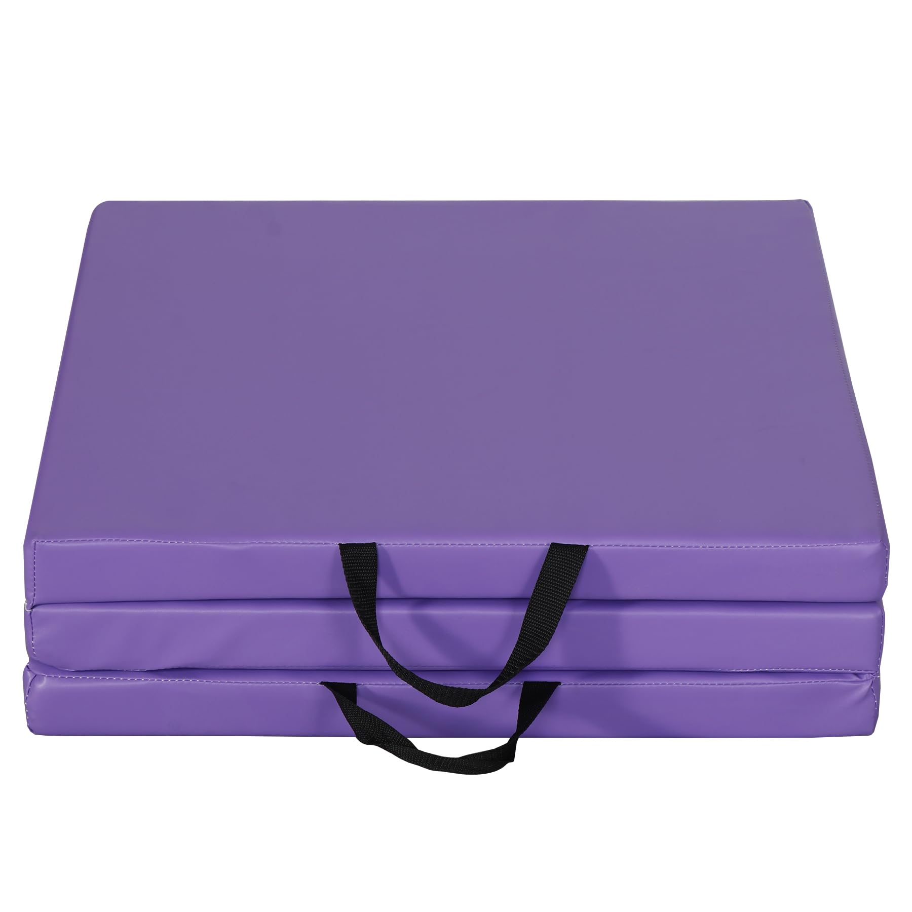 Zeny 2? Thick Tri-Fold Folding Gym Exercise Mat Extra Thick Gymnastics Mat Tumbling Mat With Carrying Handles For Home Workout,