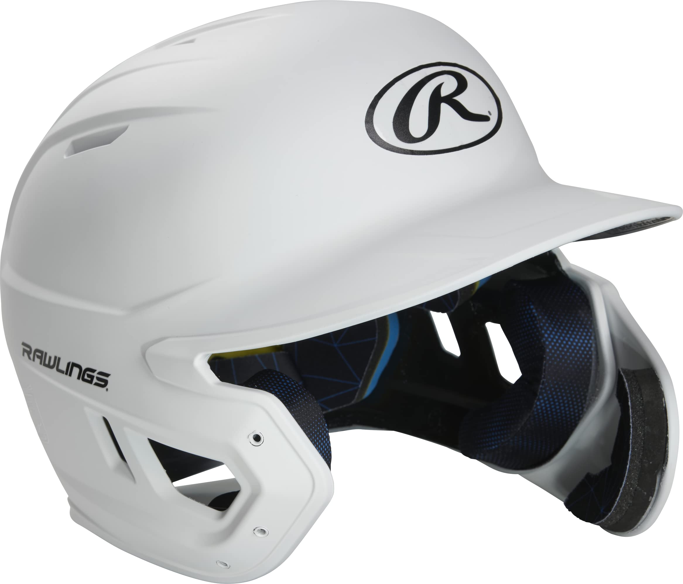 Rawlings 2022 Mach 1-Tone Matte Baseball Batting Helmet W/Rhb Adjext, Senior, Matte White