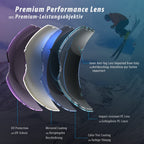 Zabert Ski Snow Snowboard Goggles For Men Women Youth, Over Glasses Otg Anti-Fog For Skiing Snowboarding Snowmobile,White Blue M