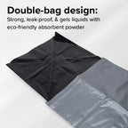 Camco Toilet Waste Bags -Durable Double Bag Design Is Leak-Proof, Inner Bag Gels Any Liquid, Great For Camping, Hiking And Hunti