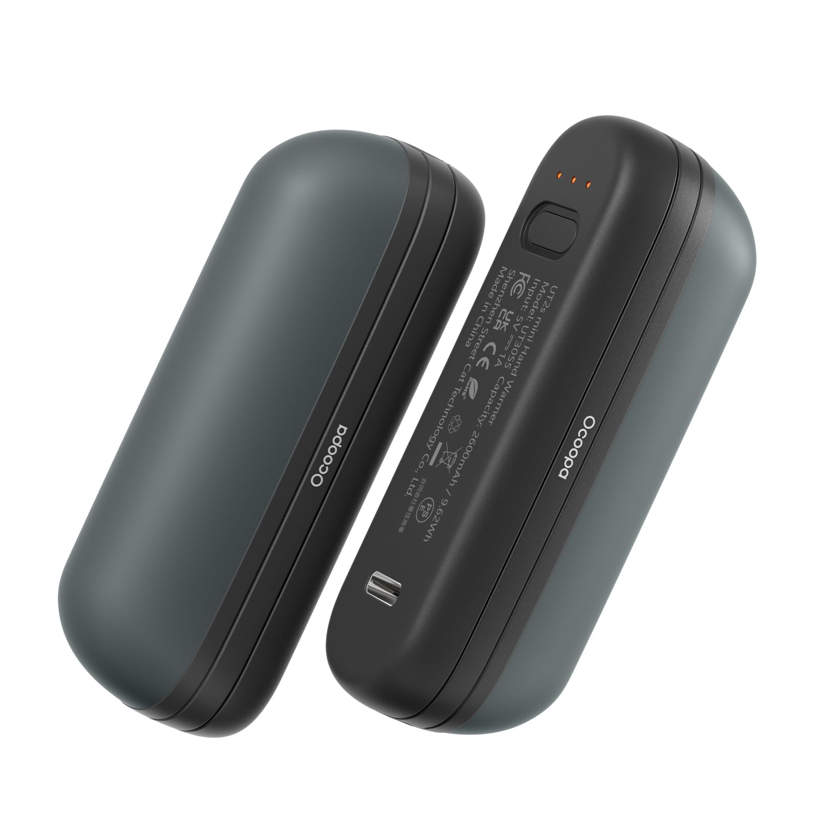 Ocoopa 2 In 1 Magnetic Rechargeable Hand Warmers, Ut2S Mini Electric Handwarmers, Split Usb-C, Reusable With 3 Heat Levels And M