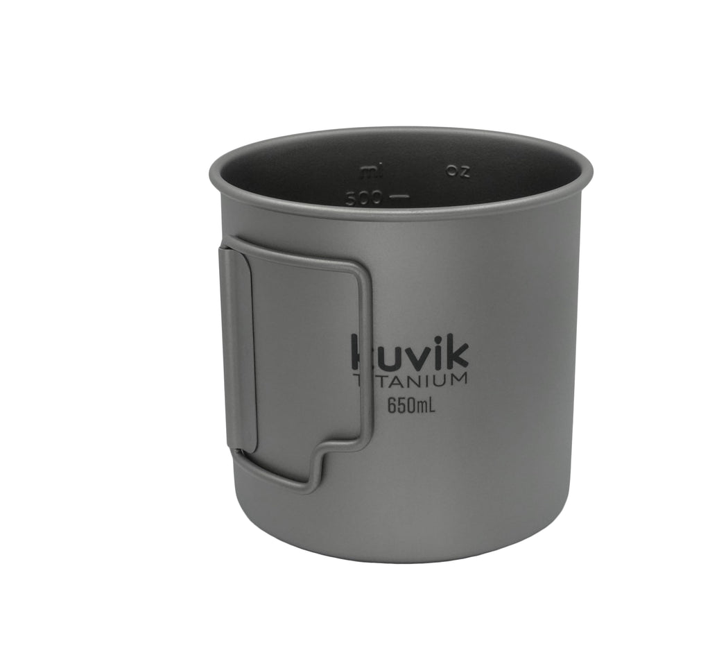 Kuvik 650Ml Titanium Pot - Ultralight And Compact Pot For Backpacking, Camping, And Survival