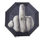 Sun-Mall Compact Umbrella,Golf Umbrella,Windproof Travel Umbrella,Black Umbrella,Middle Finger Umbrella,Compact Folding Reverse 
