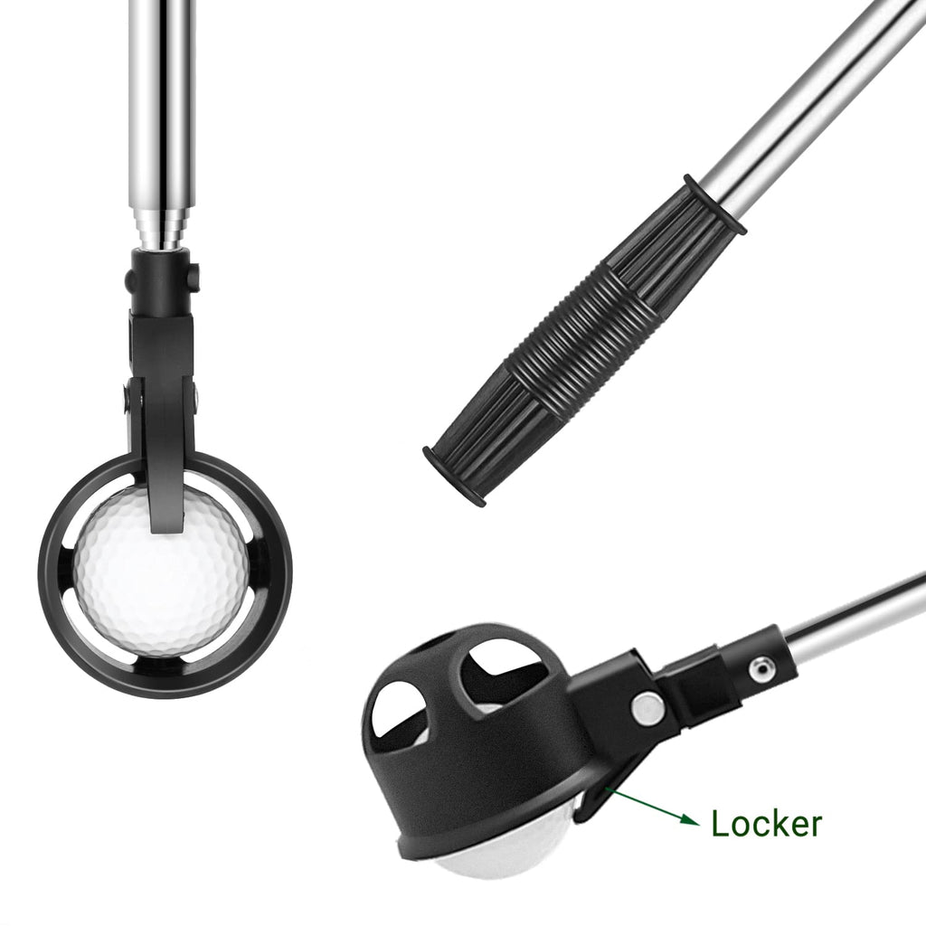 Prowithlin Golf Ball Retriever, Stainless Telescopic Extendable Golf Ball Retriever For Water W/Golf Ball Pick Up Retriever Grab