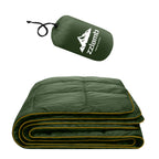 Zzlamb Puffy Camping Blanket For Adults, Compact Soft Warm Blanket Water-Repellent, Packable Lightweight Quilt Down Alternative
