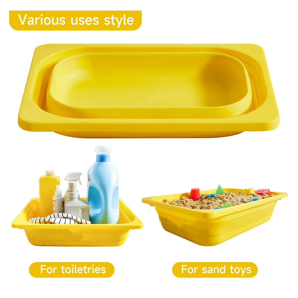 Beright Collapsible Storage Bin, Wash Basin Folding Dish Tub Sink, Space Saving For Dishing, Fruit And Camping, Hiking And Home,