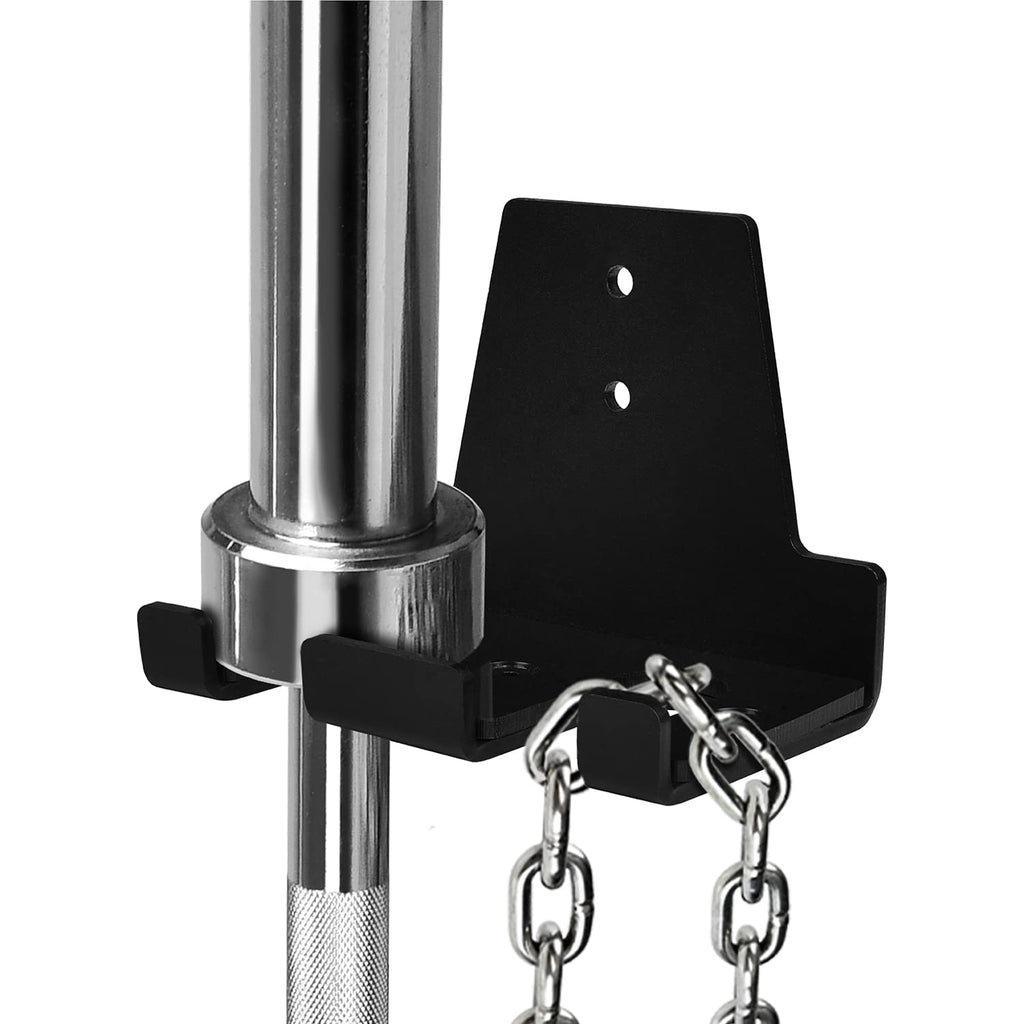 Yes4All Vertical Wall Mounted Olympic Barbell Holder, Barbell Storage Rack, Hanging Barbell Rack For Home Fitness Equipment (2 B