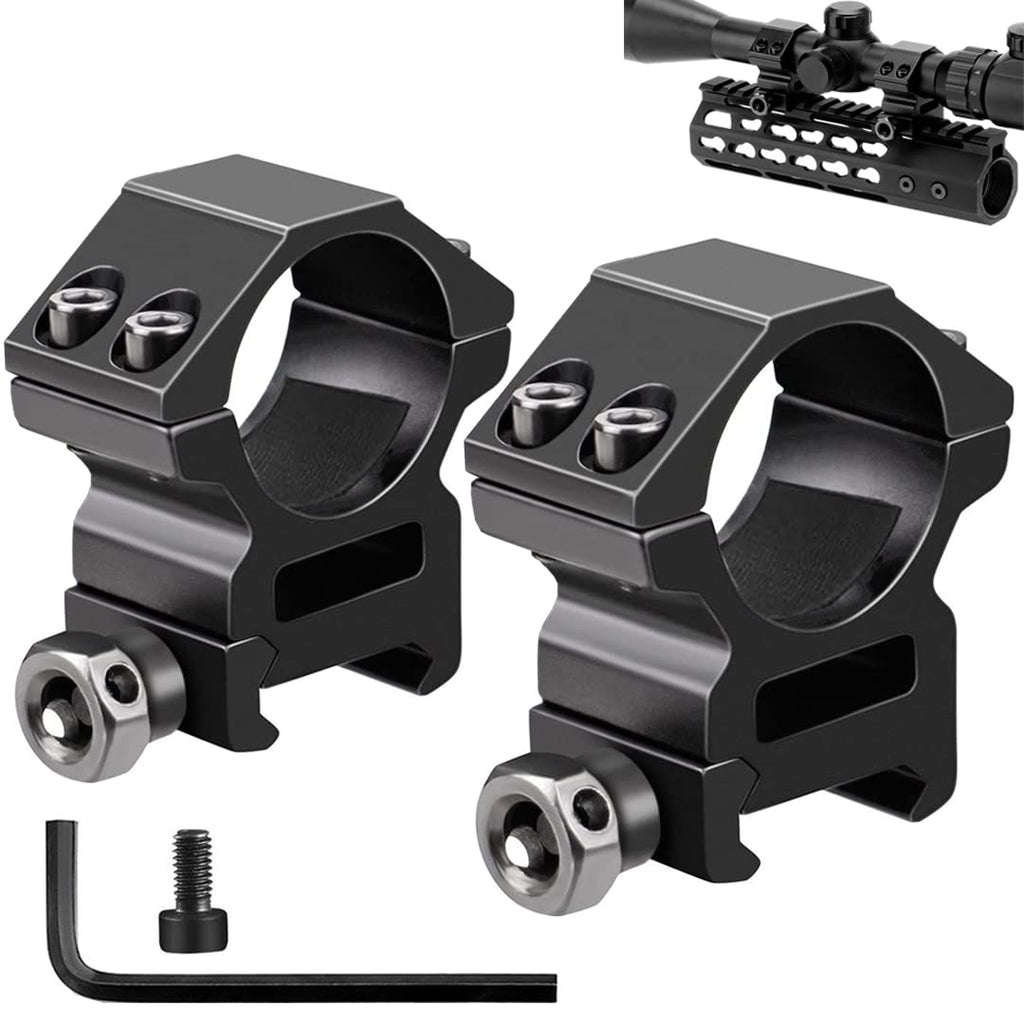 LONSEL 1 Picatinny Scope Rings, 2Pcs Medium Profile 1 Inch Scope Ring Mounts for Picatinny Rail