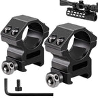 LONSEL 1 Picatinny Scope Rings, 2Pcs Medium Profile 1 Inch Scope Ring Mounts for Picatinny Rail