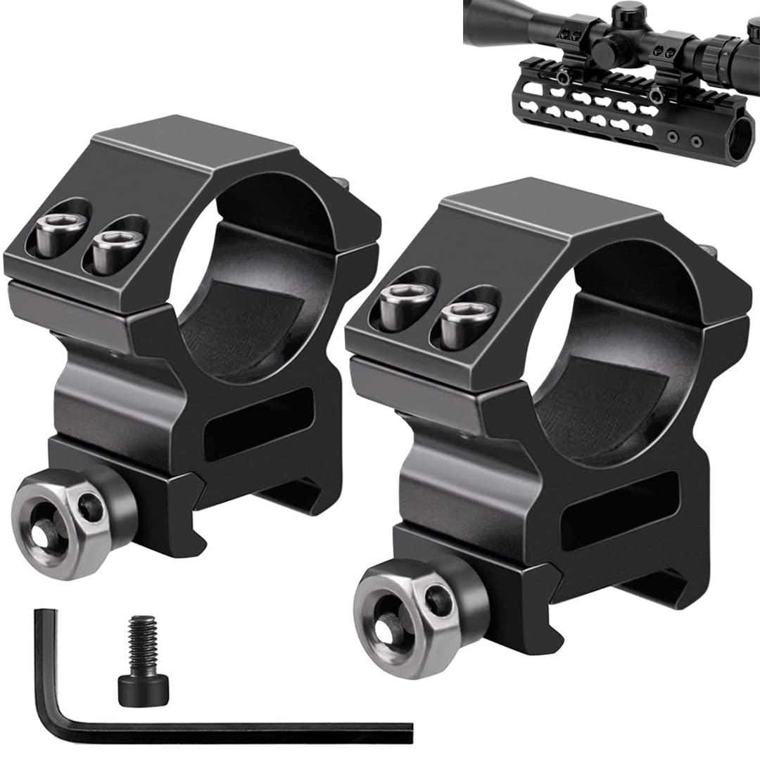 LONSEL 1 Picatinny Scope Rings, 2Pcs Medium Profile 1 Inch Scope Ring Mounts for Picatinny Rail