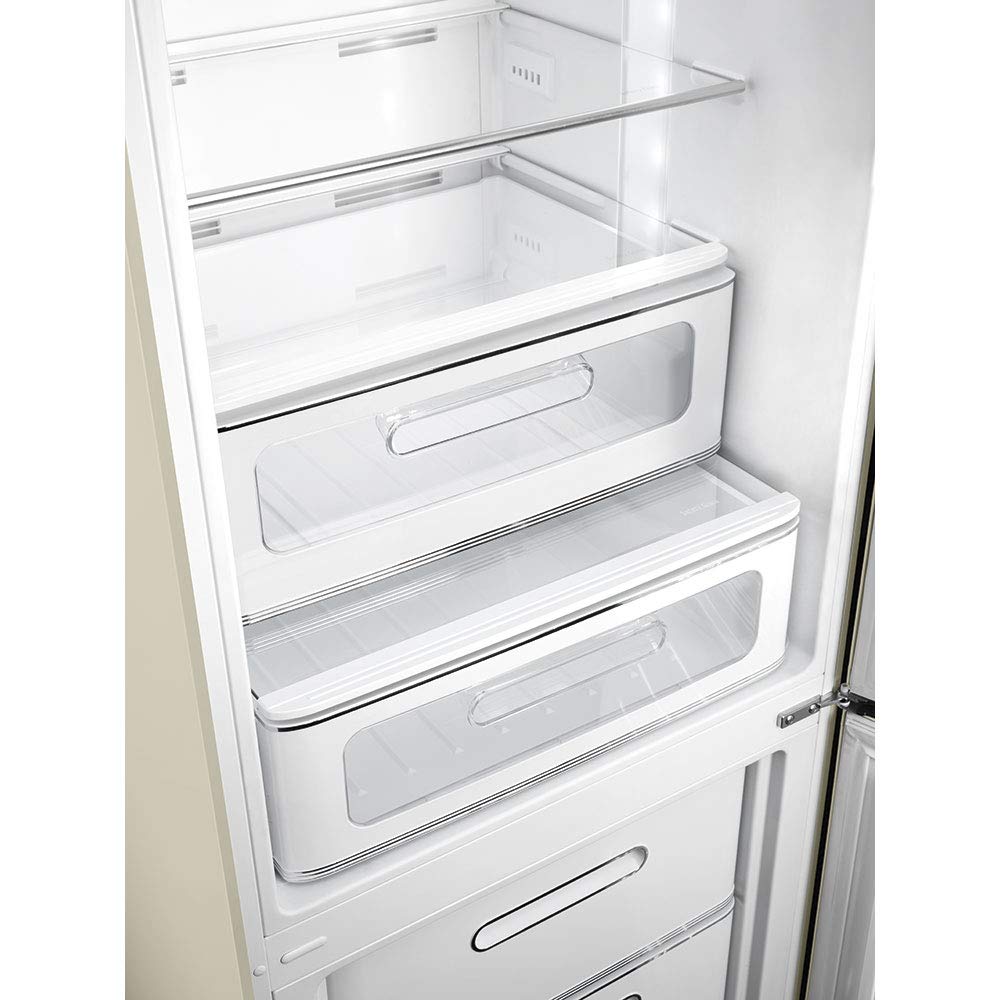 Smeg Fab32 50S Retro Style Aesthetic Bottom Freezer Refrigerator With 1117 Cu Total Capacity, Multiflow Cooling System, Adjustab