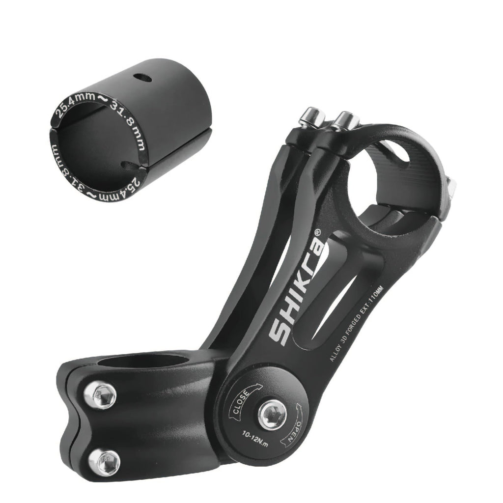 Jeelad Adjustable Mtb Stem 25.4Mm 85 Degree- 90/110/145Mm Aluminum Alloy Mountain Bike Handlebar Riser For Road City Bike Bicycl