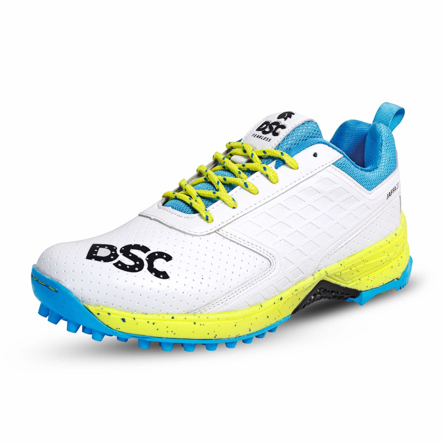 Dsc Jaffa 22 Cricket Shoes For Men And Boys Uk5 White/LimeYellow